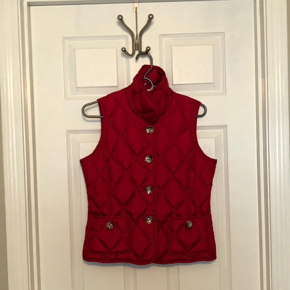 Petite red Talbots vest